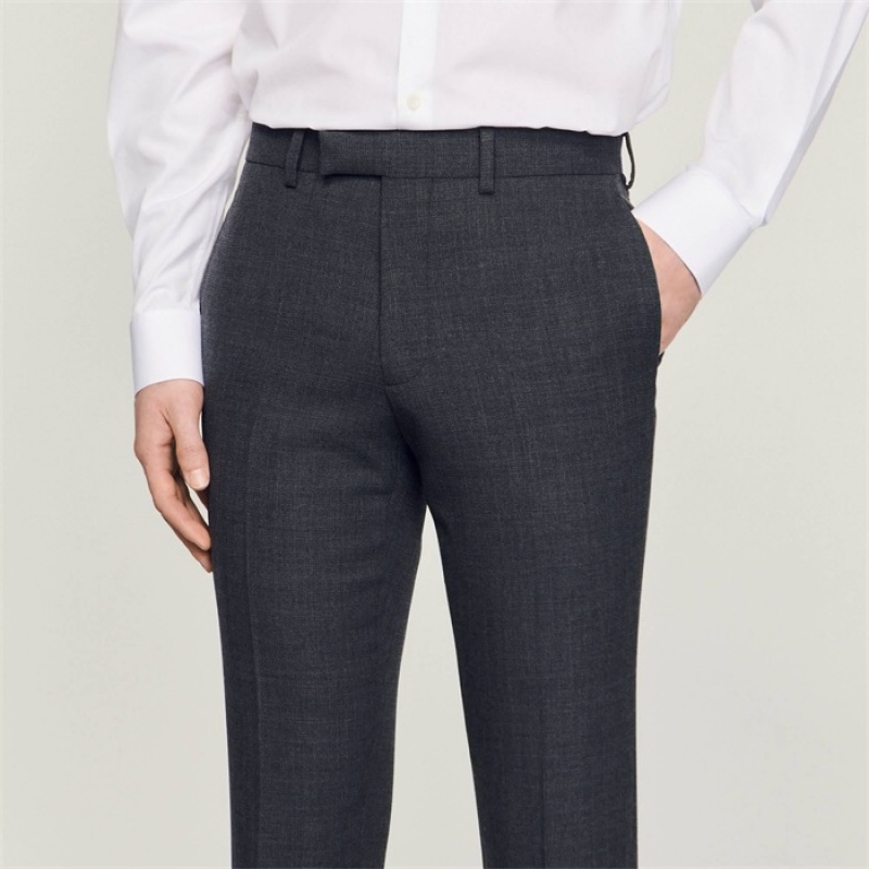 Sandro Wool suit pants Mocked Grey | SN-SDO65222