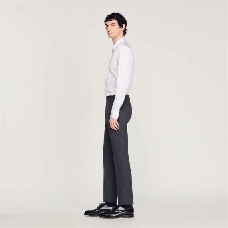 Sandro Wool suit pants Mocked Grey | SN-SDO65222