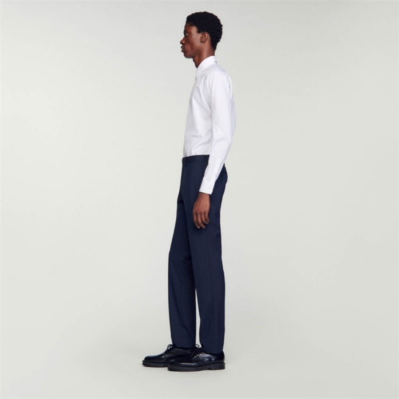 Sandro Wool suit pants Navy Blue | SN-SDO65231