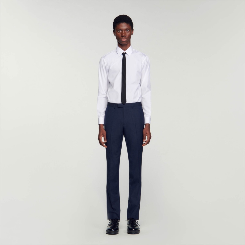 Sandro Wool suit pants Navy Blue | SN-SDO65231