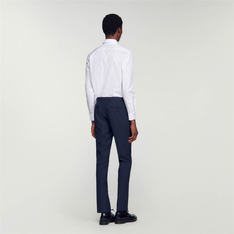 Sandro Wool suit pants Navy Blue | SN-SDO65365