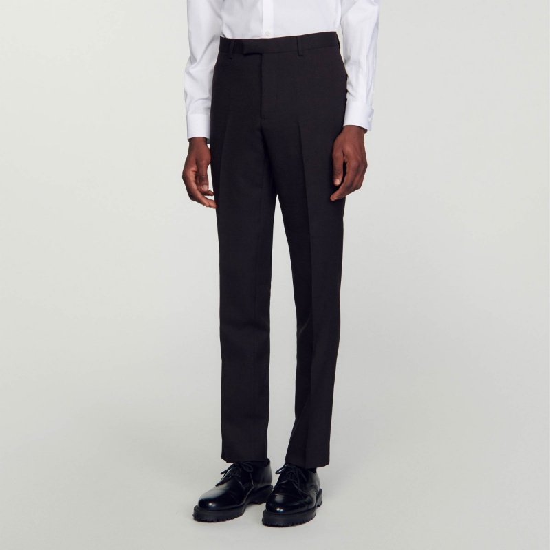 Sandro Wool suit trousers Black Brown | SN-SDO65206