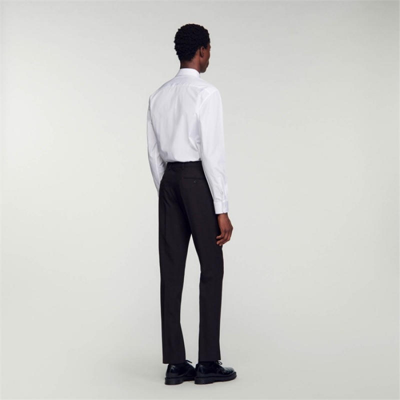 Sandro Wool suit trousers Black Brown | SN-SDO65206