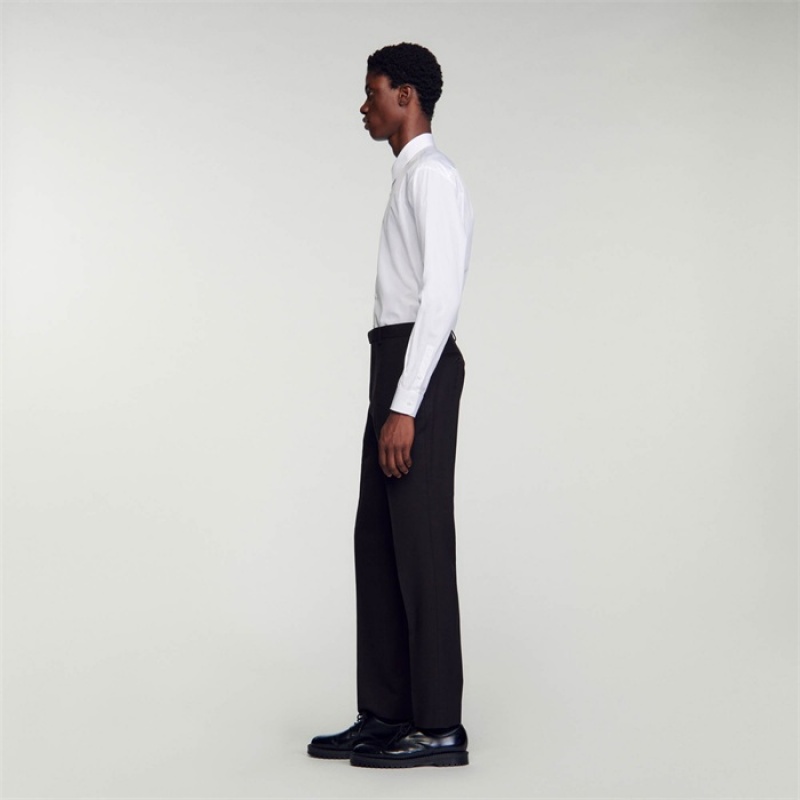 Sandro Wool suit trousers Black Brown | SN-SDO65206