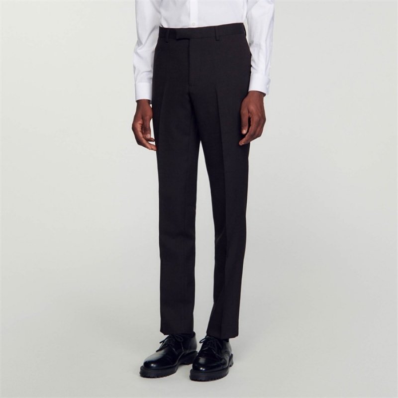 Sandro Wool suit trousers Black Brown | SN-SDO65338