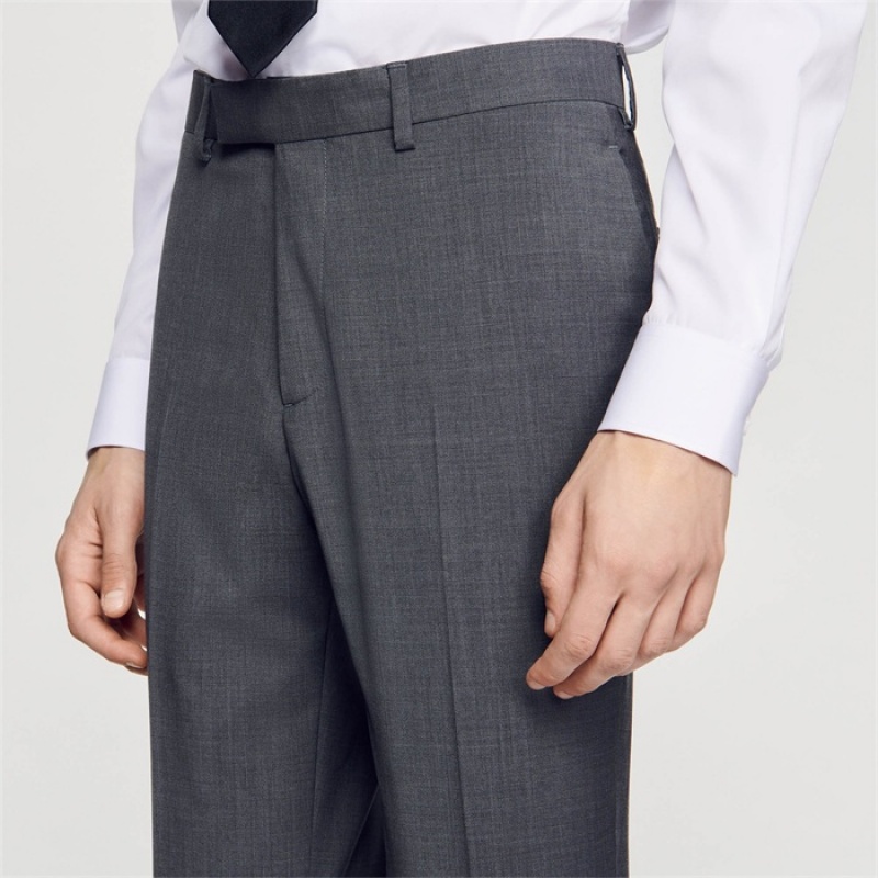 Sandro Wool suit trousers Mocked Grey | SN-SDO65247