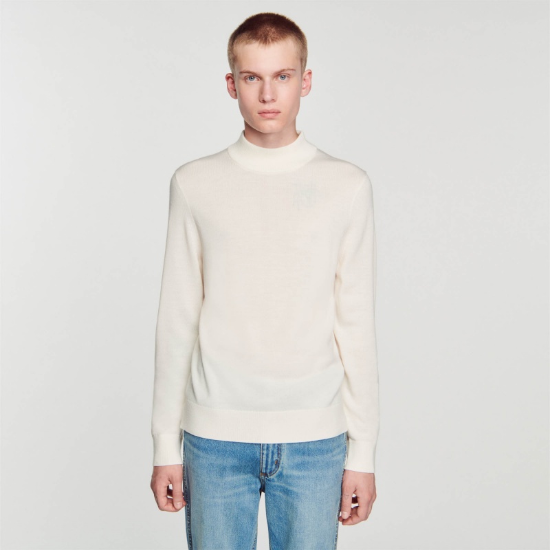 Sandro Wool sweater Ecru | SN-SDO65262