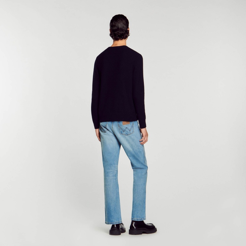 Sandro Wool sweater Navy Blue | SN-SDO65274