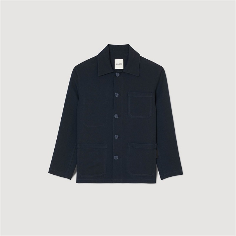 Sandro Worker jacket Blue | SN-SDO65085