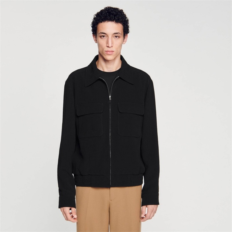 Sandro Zip-up jacket Black | SN-SDO65173