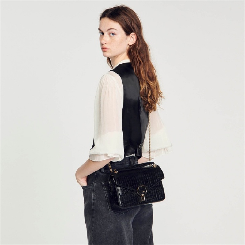 Sandro  Yza bag Black | SN-SDO64866