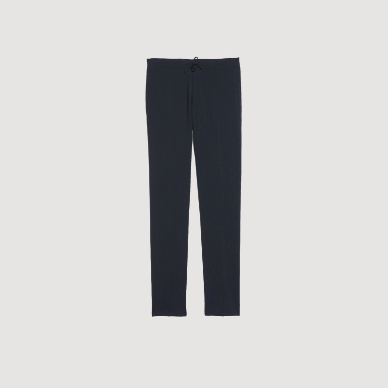 Sandro pants with elasticated waist Navy Blue | SN-SDO65335